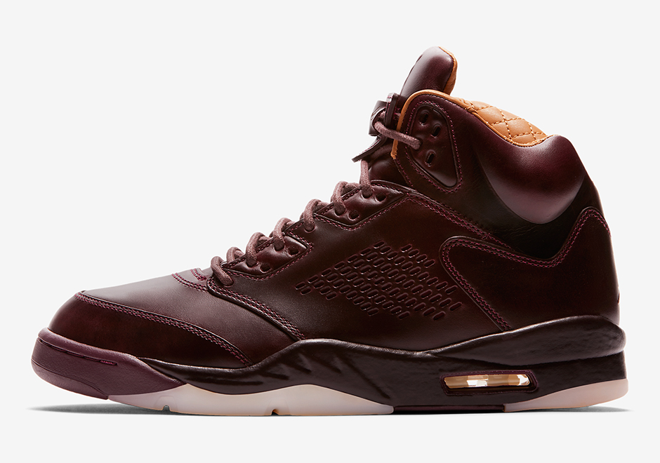 Official Images Of The Air Jordan 5 Premium "Bordeaux"