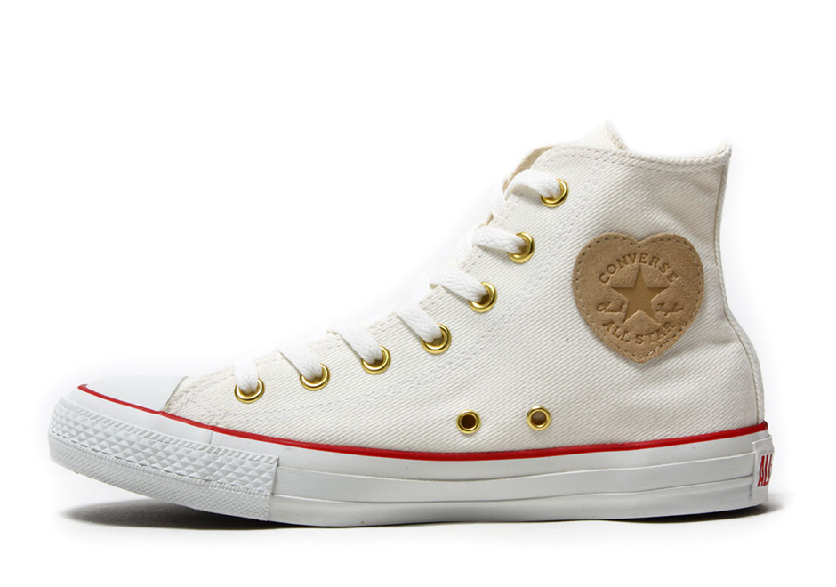 Converse Chuck Taylor All Star Denim Heart Logo White 2