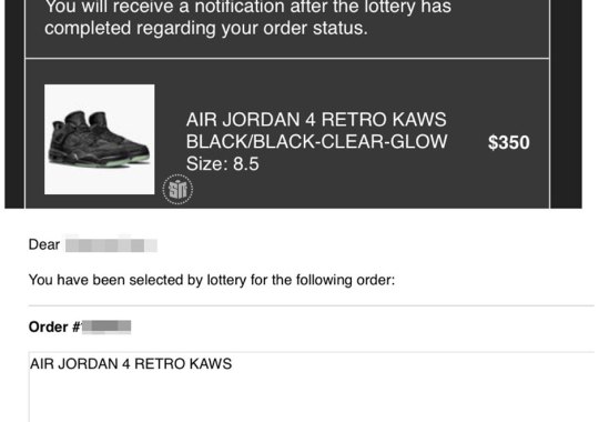 Here’s What Winning (And Losing) The Black KAWS x Air Jordan 4 Lottery Looks Like