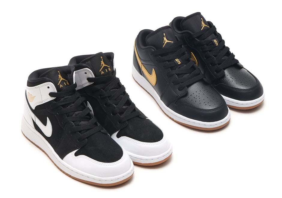 Air Jordan 1 "Gold And Gum" Pack For Kids