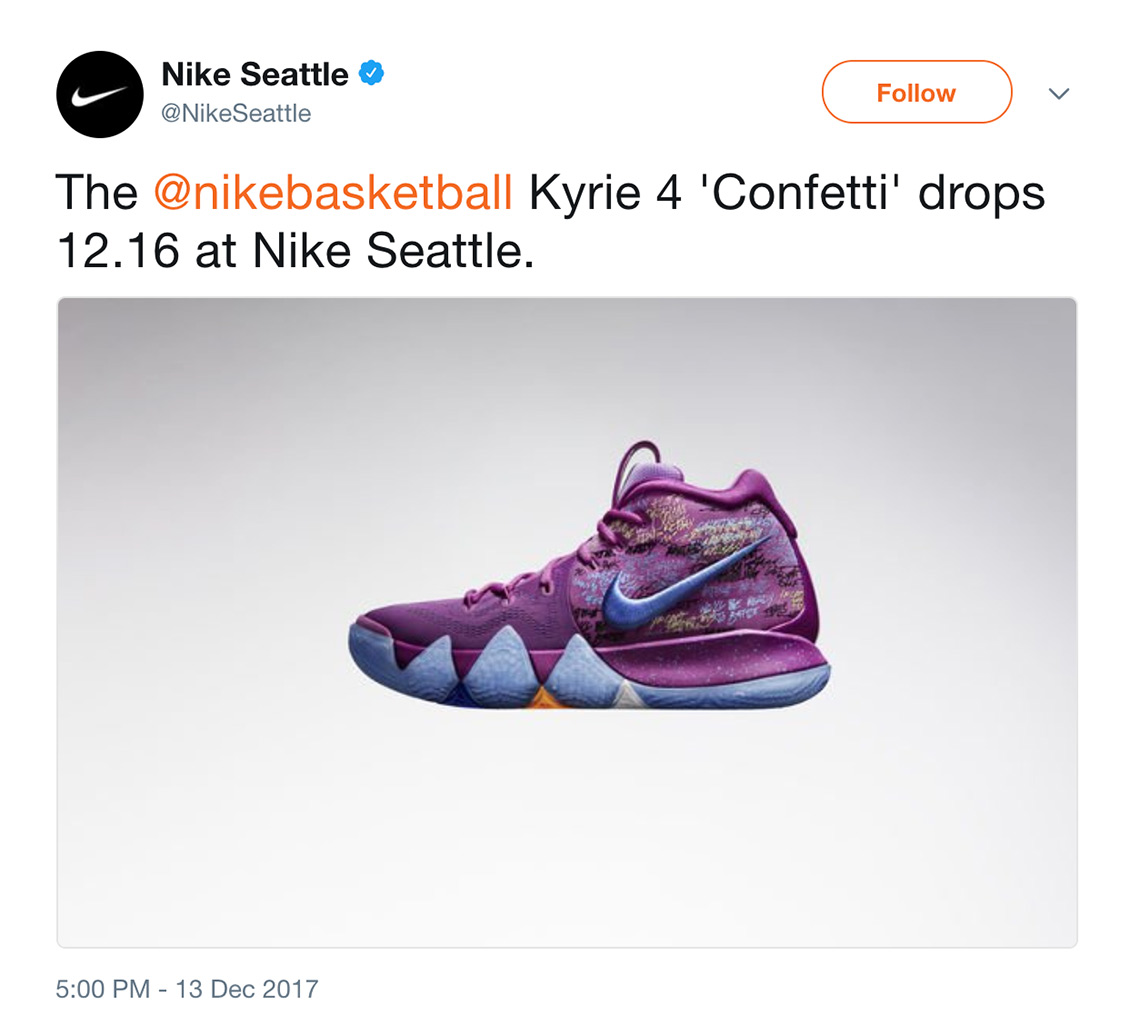 Kyrie 4 Confetti Release Date