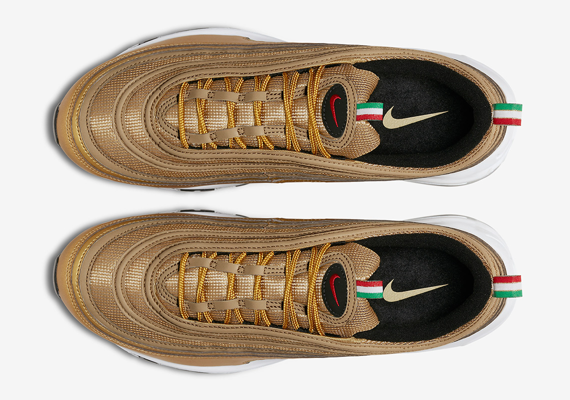 Nike Adds Italy Flag Colors To The Air Max 97 "Metallic Gold"