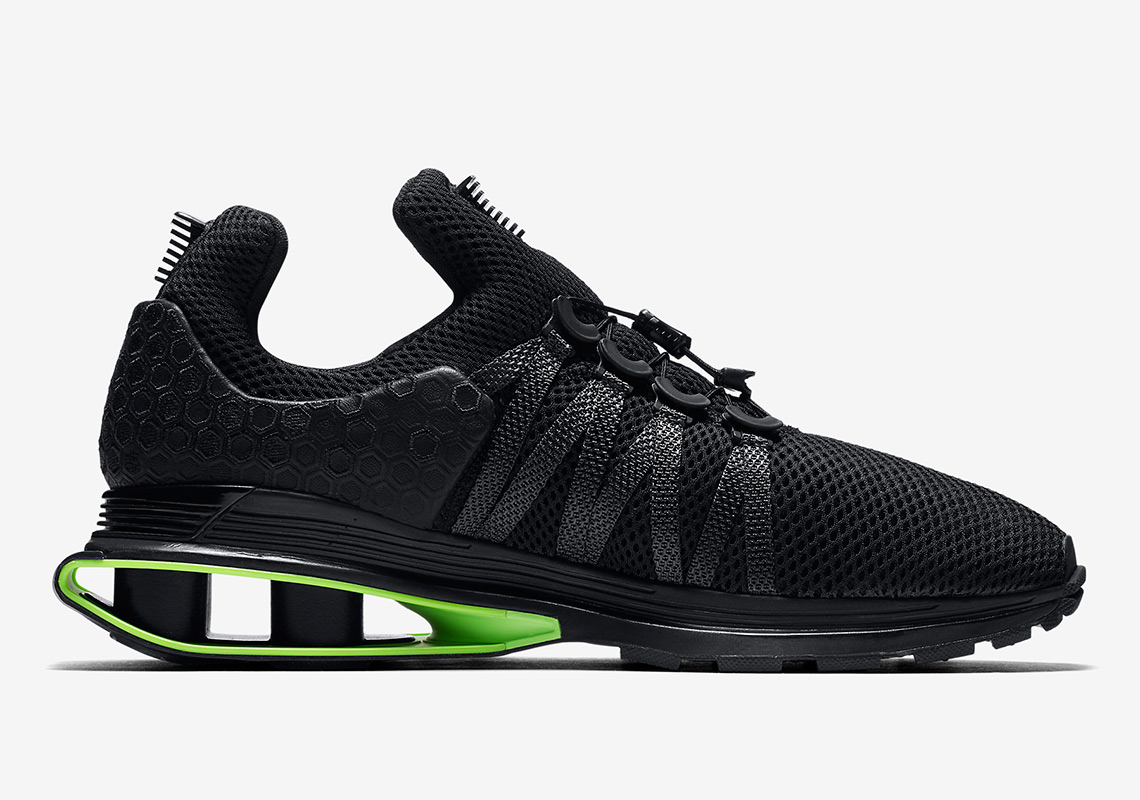 Nike Shox Gravity Black Green Strike Ar1470 003 3