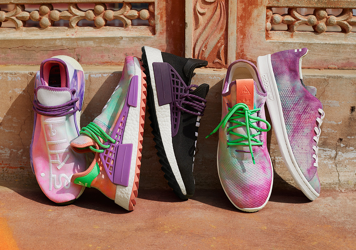 Pharrell and adidas Originals Unveil The Holi Festival “Powder Dye” Pack