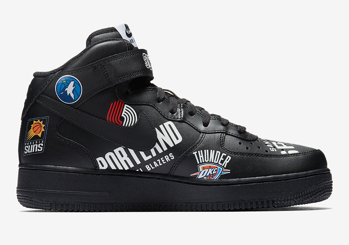 Supreme Nike Air Force 1 Mid Black Aq8017 001 1