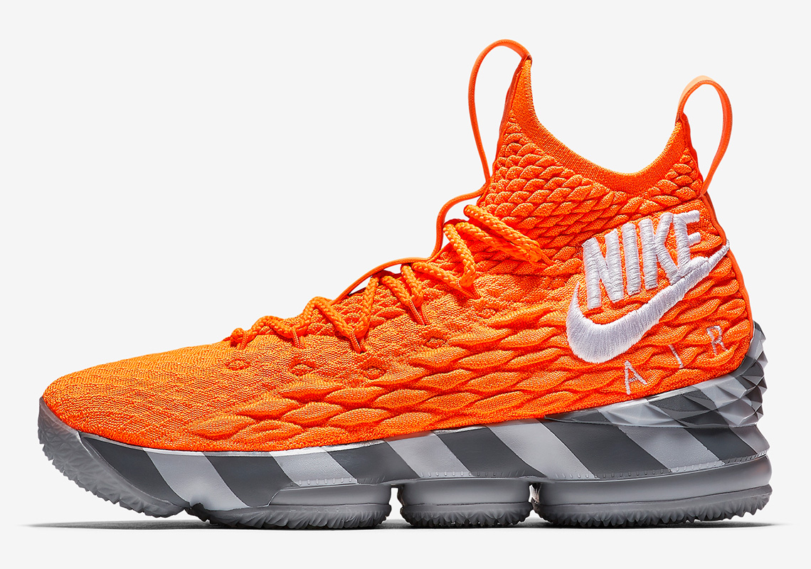 Nike Lebron 15 Shoebox Orange Grey Silver Lebron Watch 2