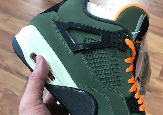 An UNDEFEATED x Air Jordan 4 Sample Surfaces