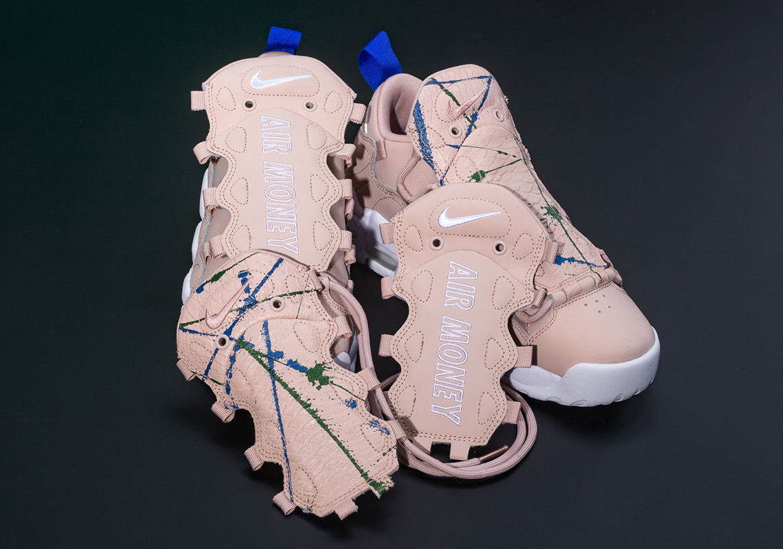 The Nike Air More Money For Women Adds Premium Snakeskin And Splatter Prints