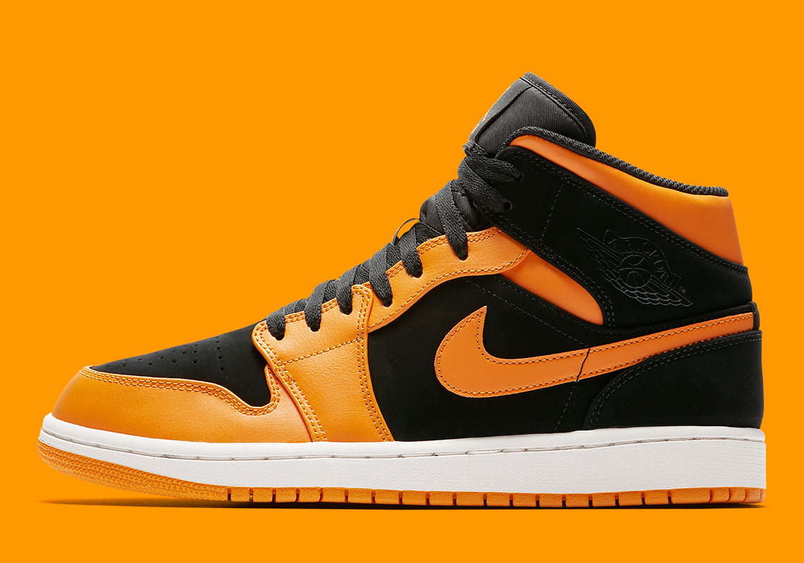 Air Jordan 1 Mid 554724 081 Black Orange Peel Sail 2