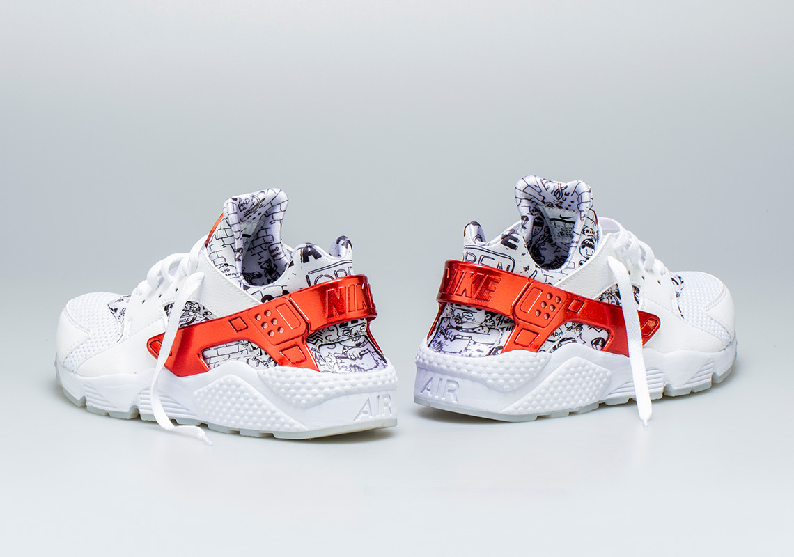 Nike Air Huarache Qs White Red Shoe Palace 4