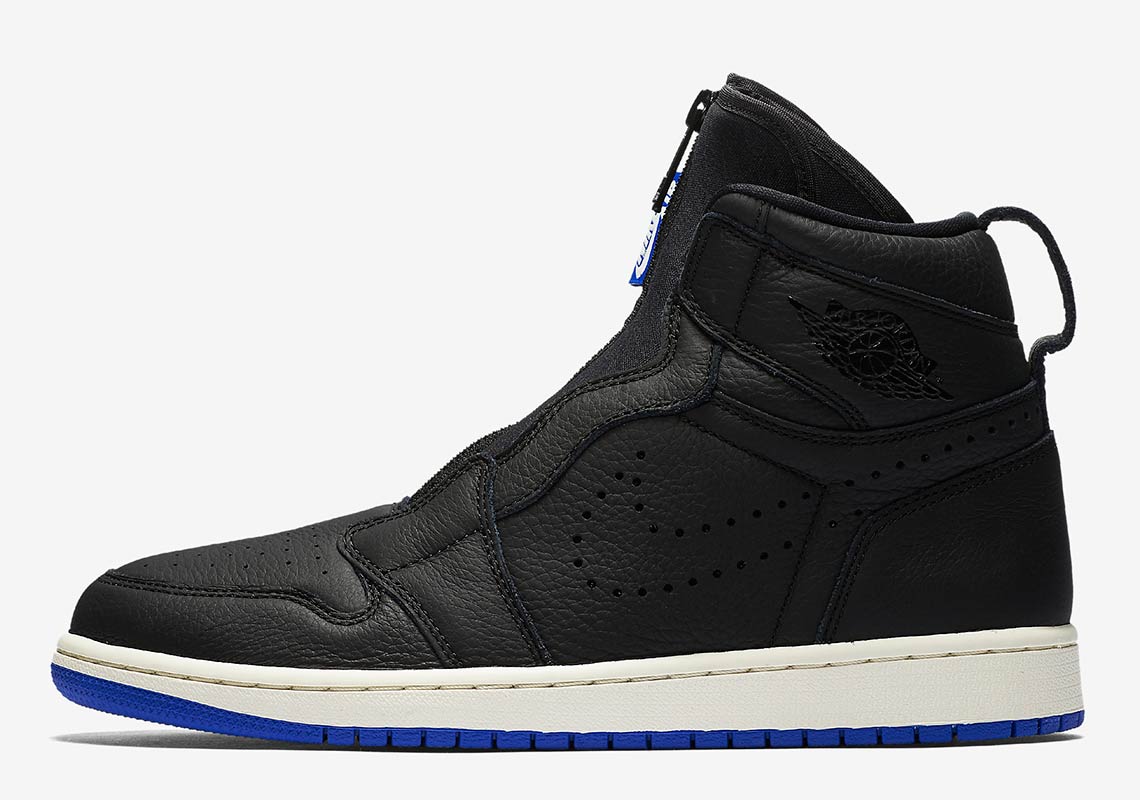 Air Jordan 1 High Zip Black Blue Ar4833 001 5