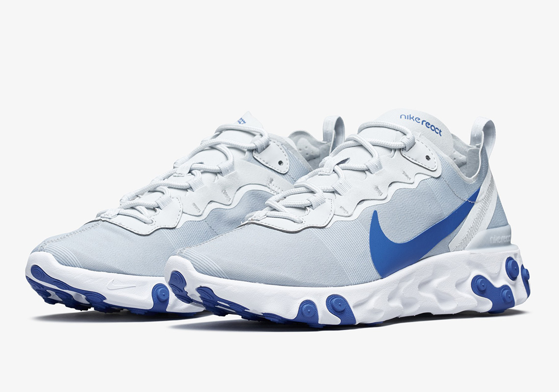 The Nike React Element 55 Adds Pure Platinum And Racer Blue