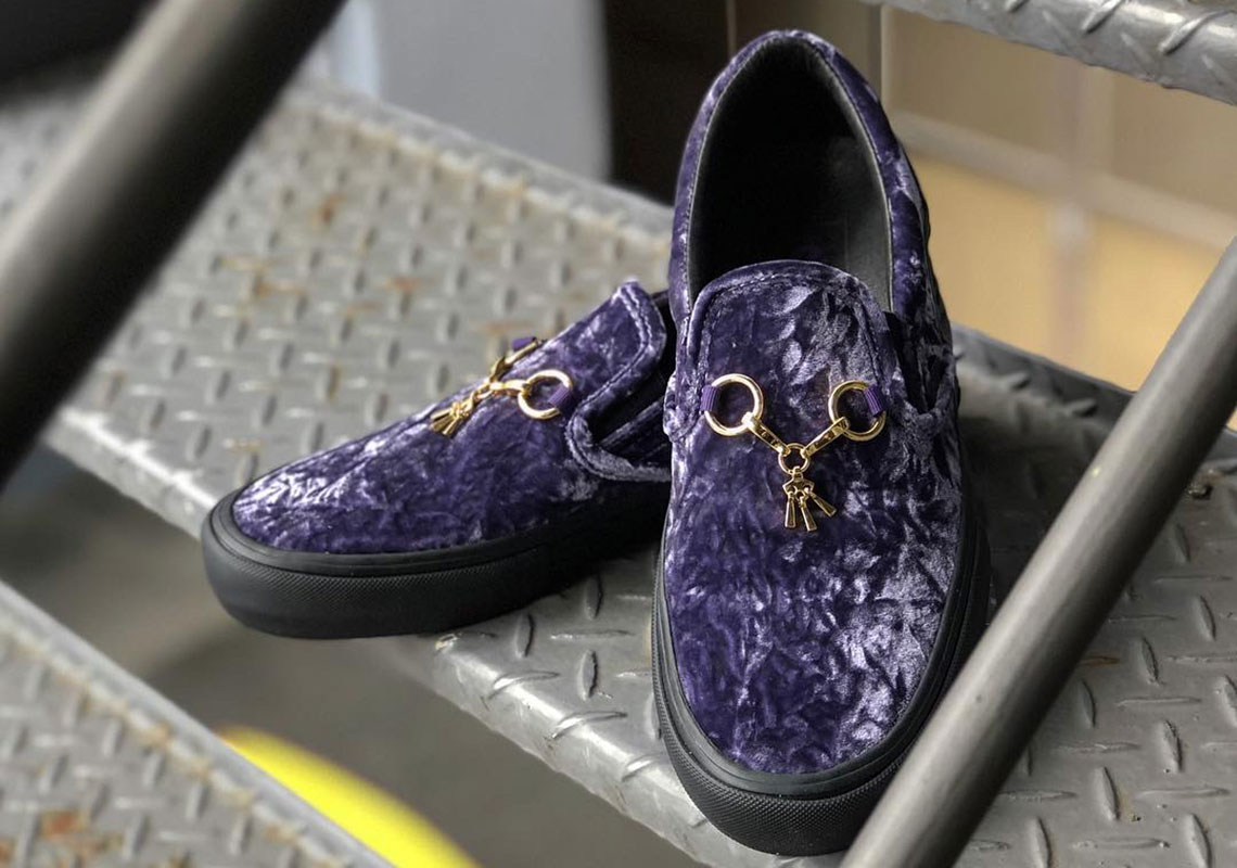 Needles Vans Vault Slip Ons Purple 2