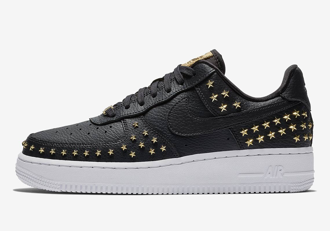 Nike Air Force 1 Low Stars Black Gold Ar0639 001 3