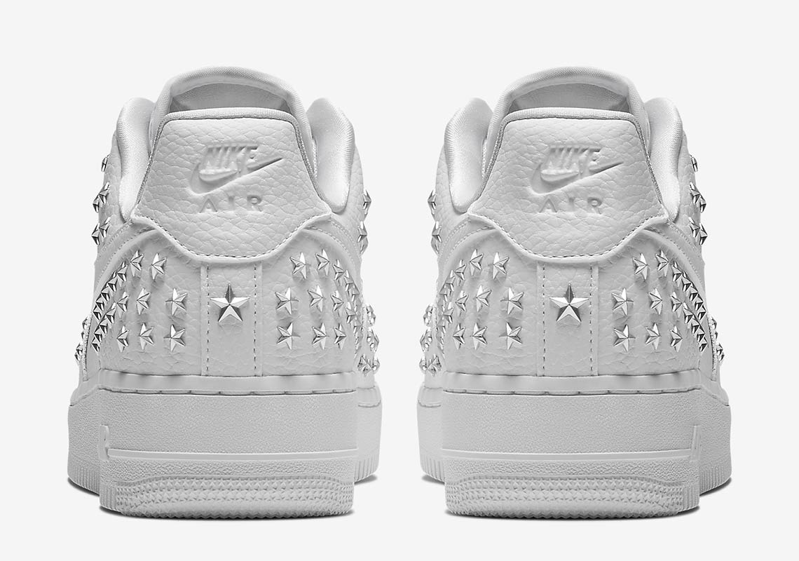 Nike Air Force 1 Low Stars White Silver Ar0639 100 5