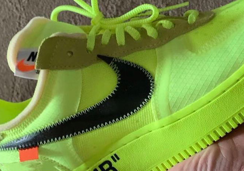 First Look At The Off-White x Nike Air Force 1 "Volt"