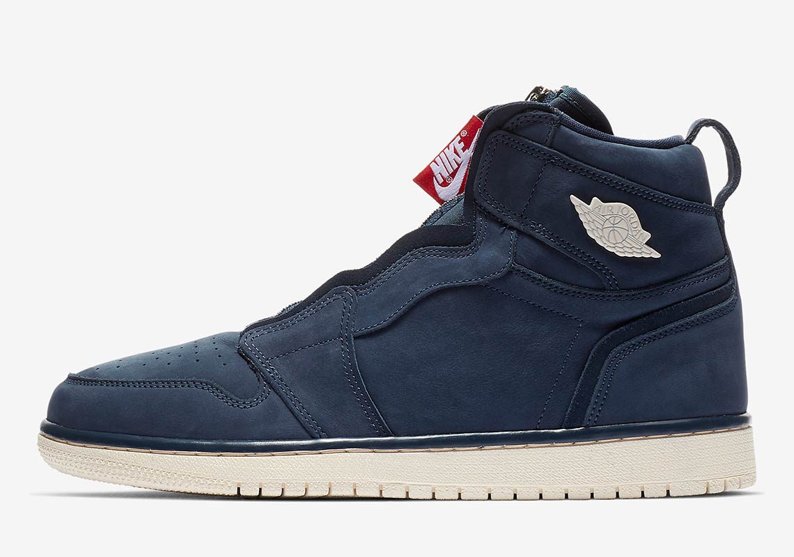 Air Jordan 1 High Zip Wmns Navy Suede Aq3742 401 3