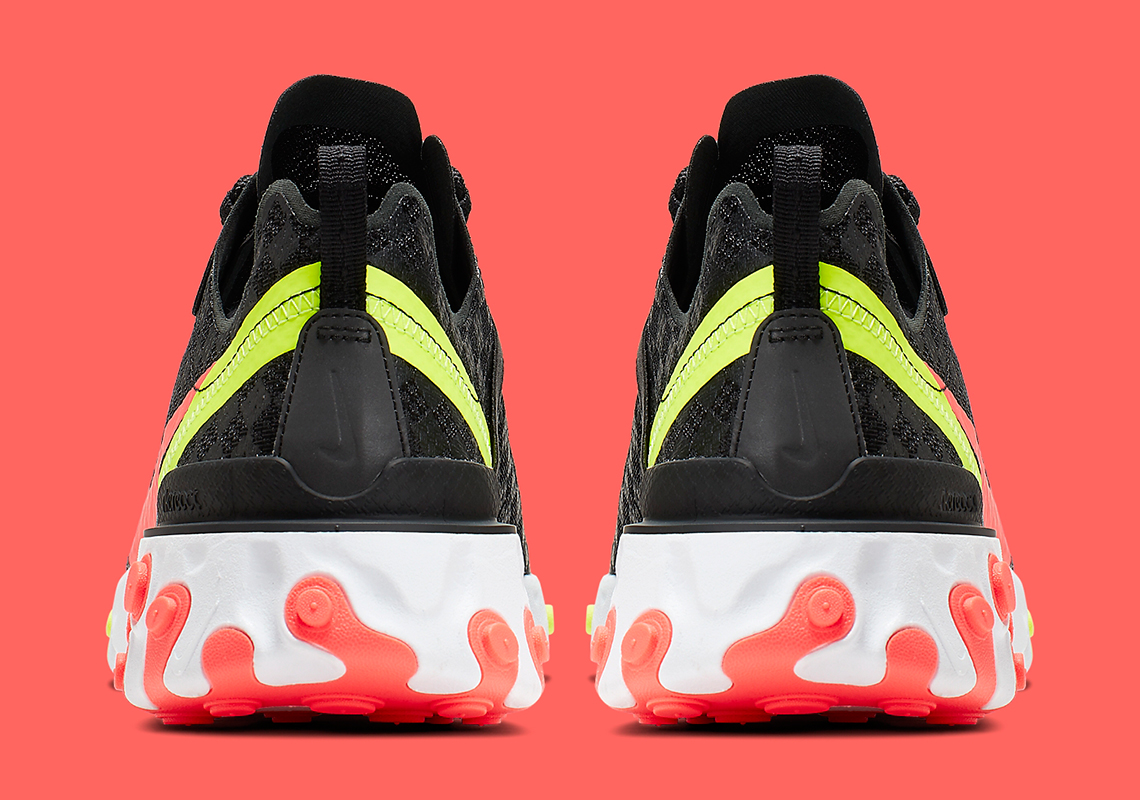 Nike React Element 55 Black Crimson Volt Cj0782 001 5
