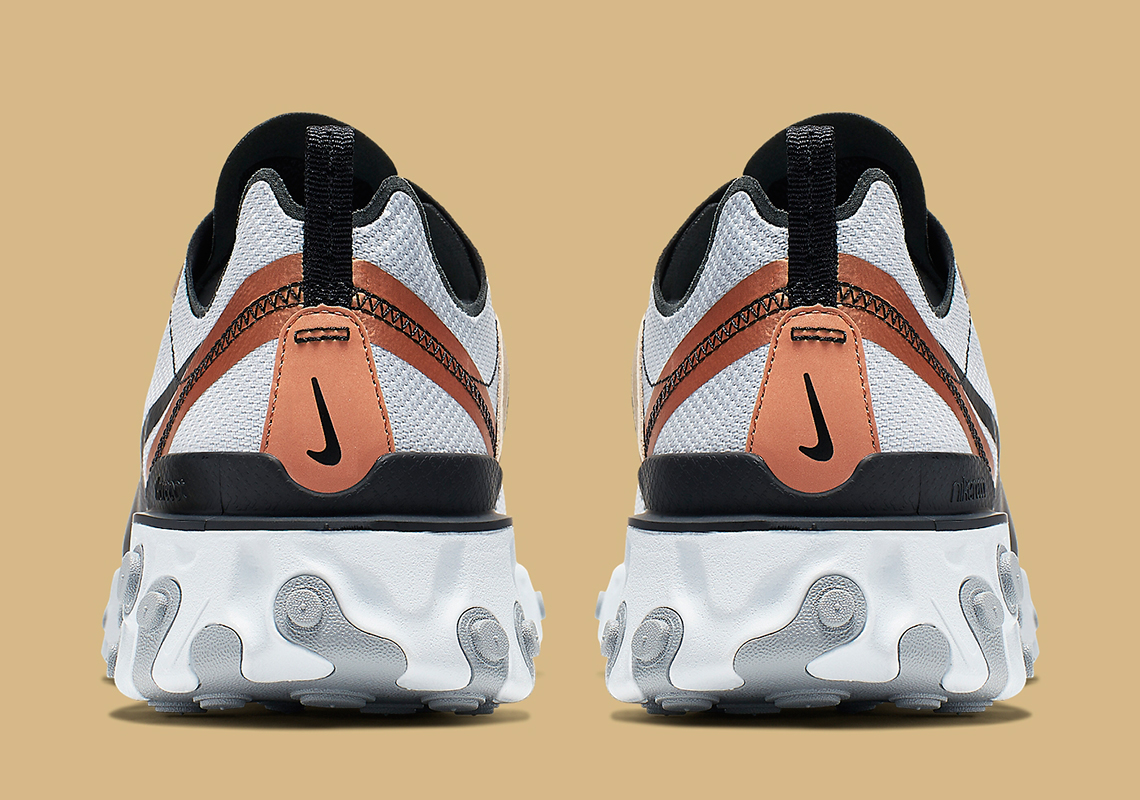Nike React Element 55 Silver Gold Bronze Cd7627 001 1