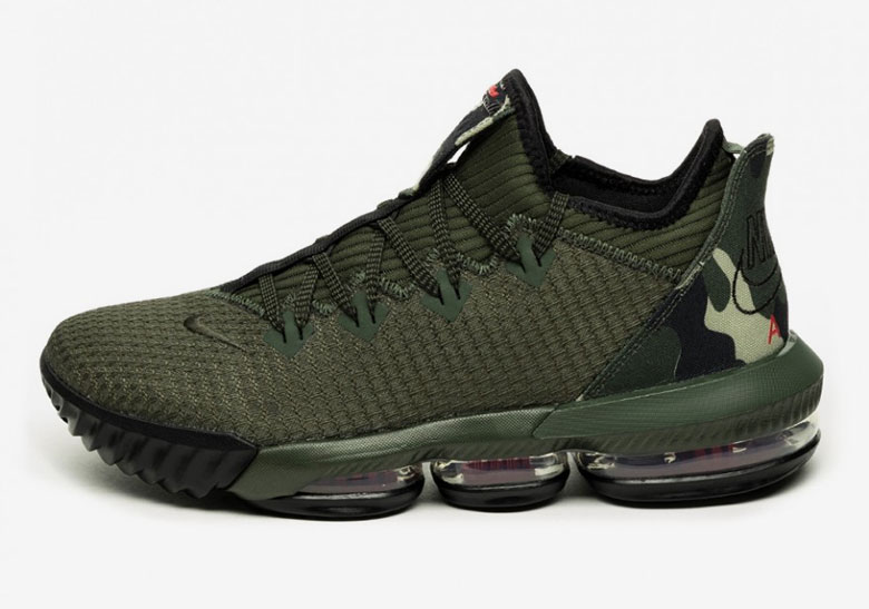 Nike LeBron 16 Low “Camo” Features Classic Nike Air Logo