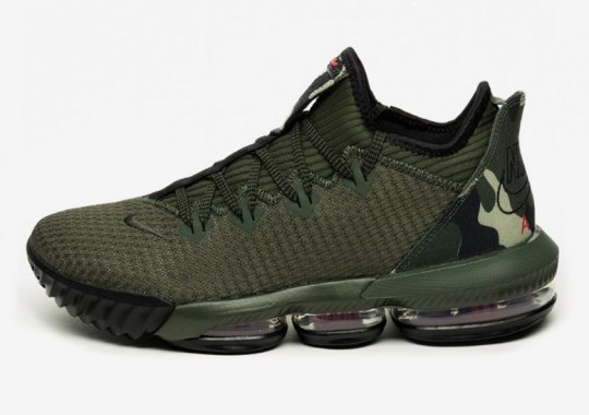 Nike LeBron 16 Low “Camo” Features Classic Nike Air Logo