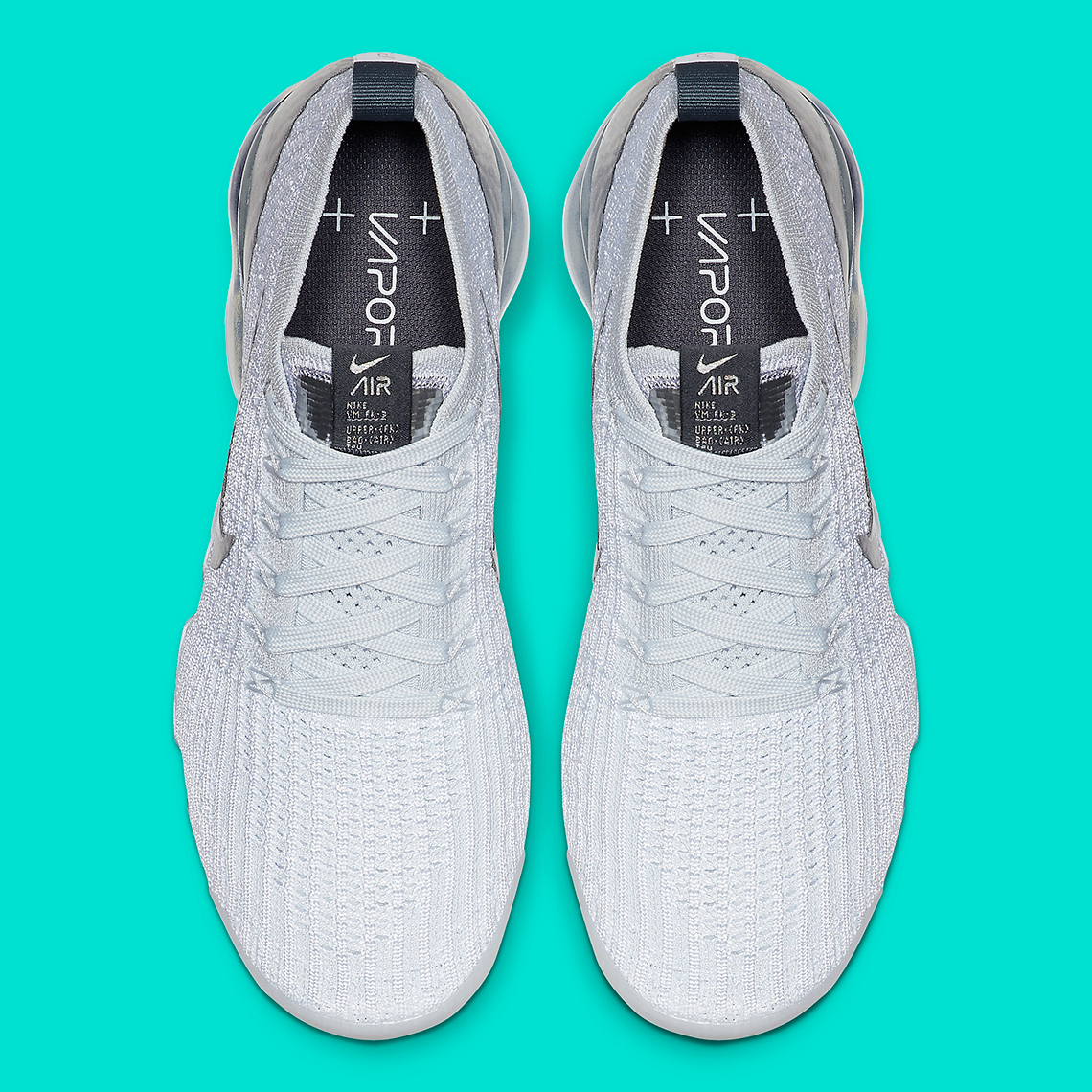 Nike Vapormax Flyknit 3 Womens White Metallic Silver Aj6910 101 2