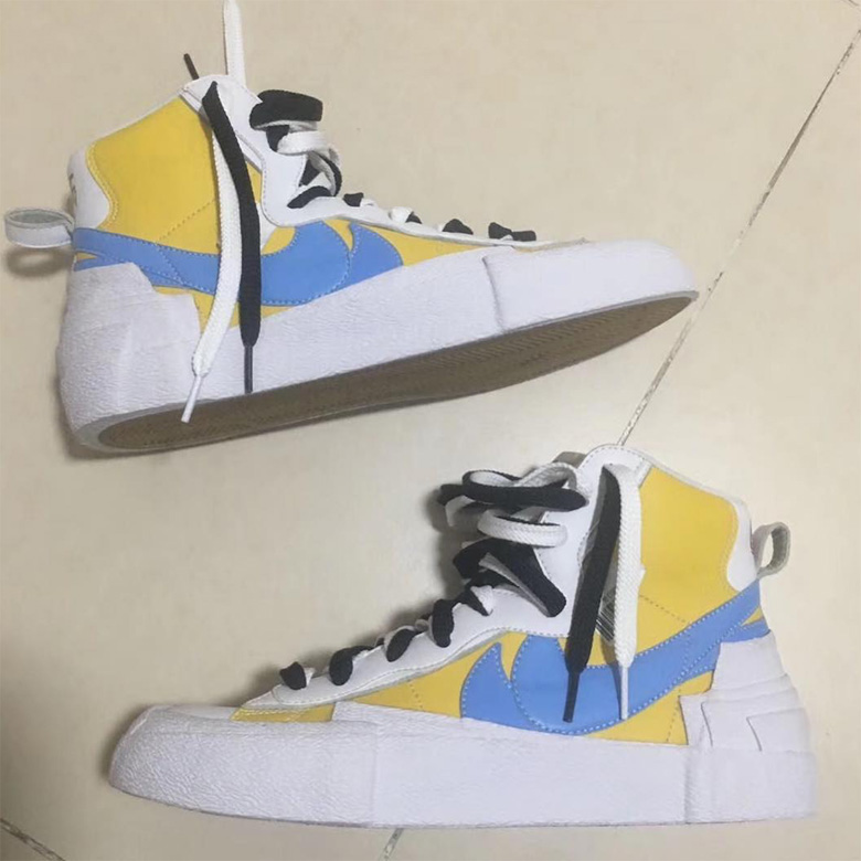 Sacai Nike Blazer Blue Yellow 2
