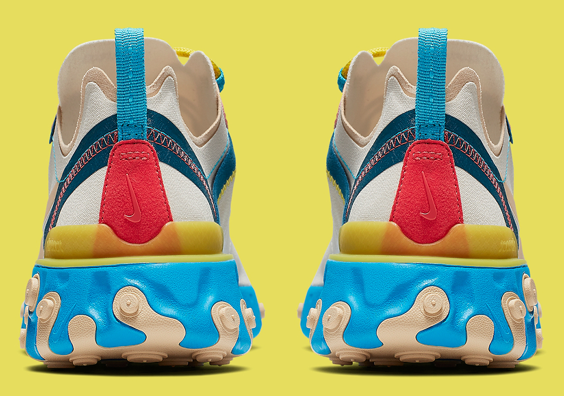 Nike React Element 55 Tan Blue Red Bq2728 201 2