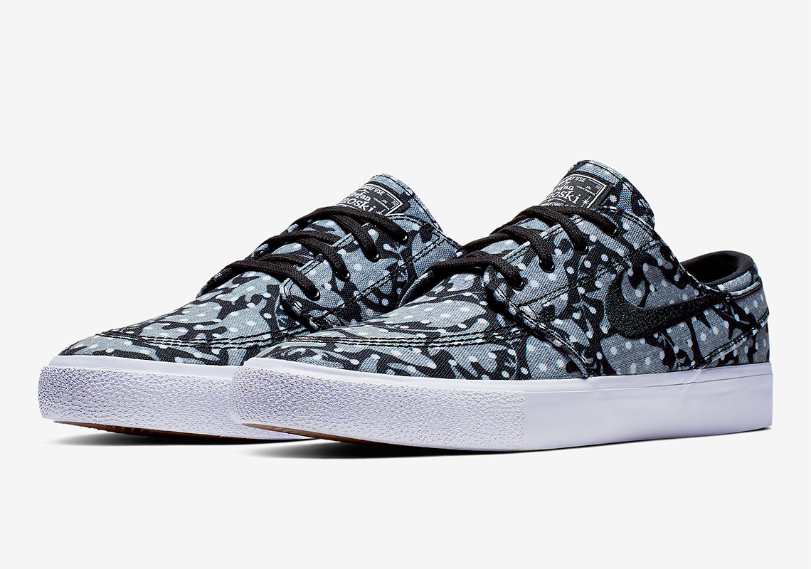 Nike SB Stefan Janoski "Pin Dot" Features Leafy Canvas Patterns