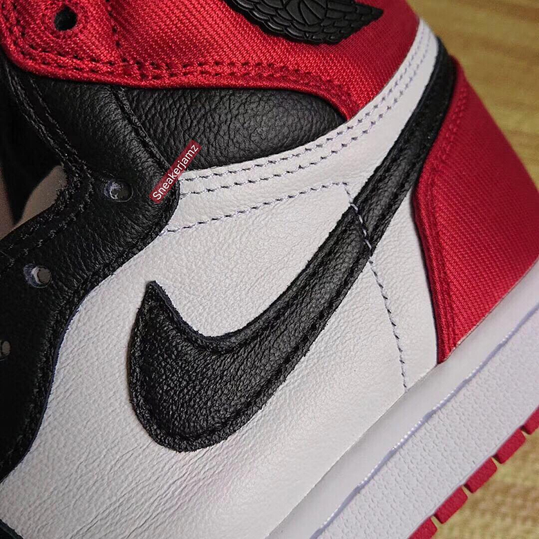 Air Jordan 1 Black Toe Satin Womens 6
