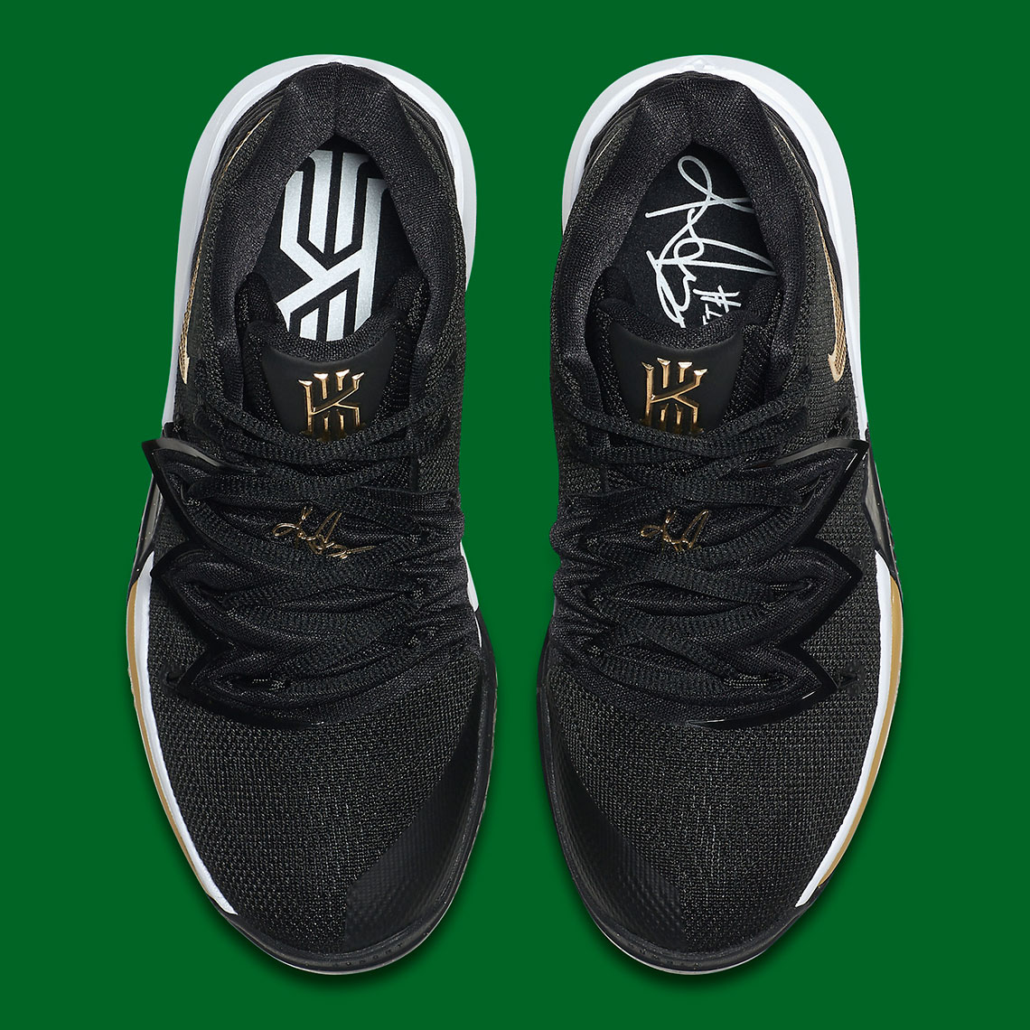 Nike Kyrie 5 Black Gold Kids Aq2456 007 1