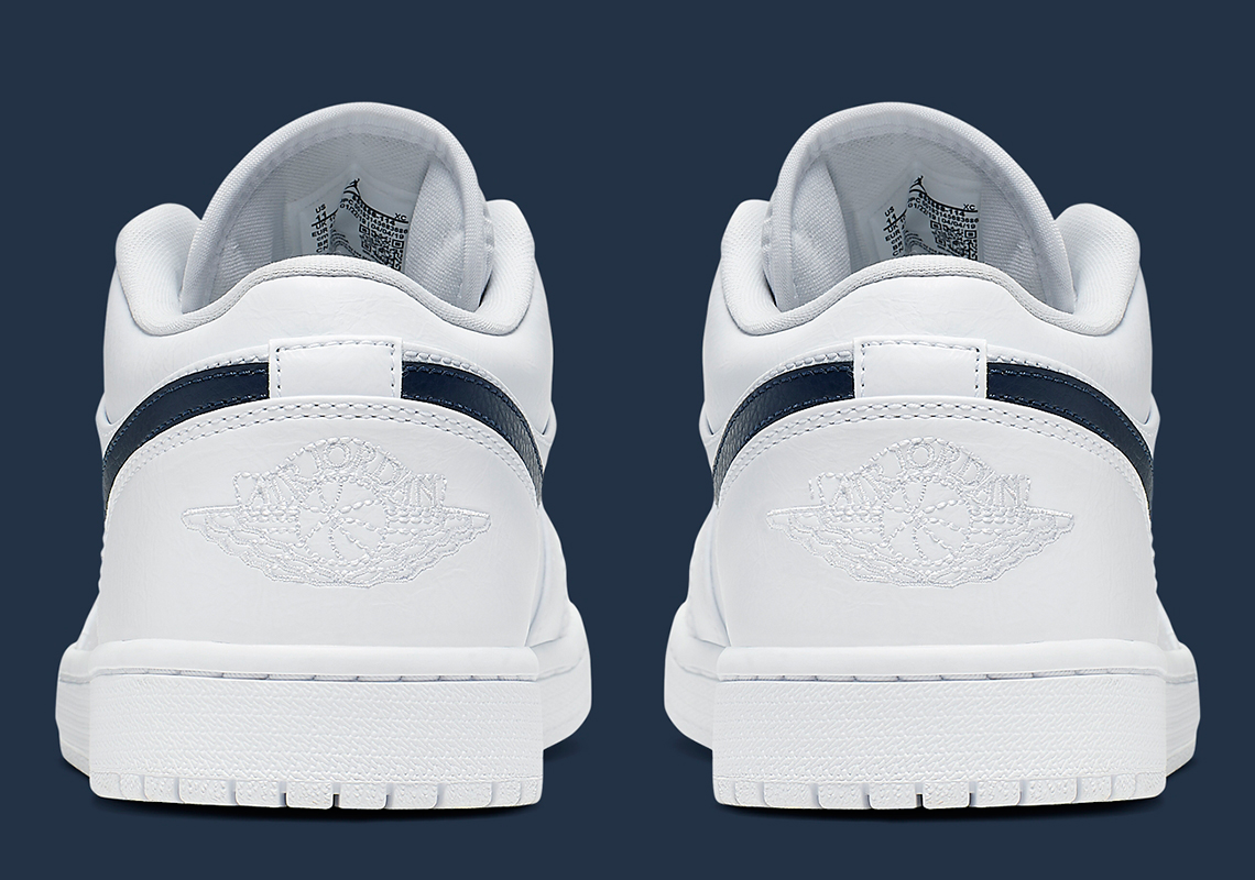 Air Jordan 1 Low White Navy 553558 114 6