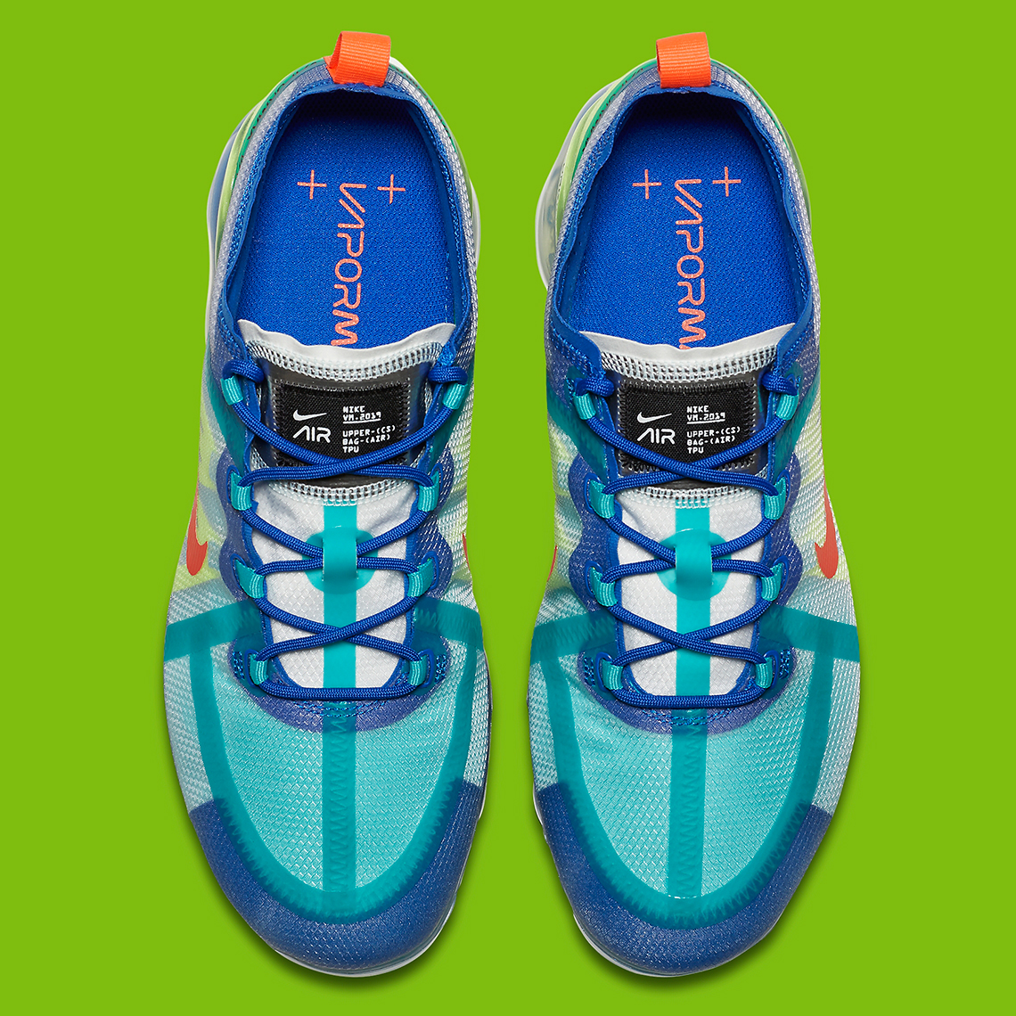 Nike Vapormax 2019 Blue Volt Red Ar6631 402 2