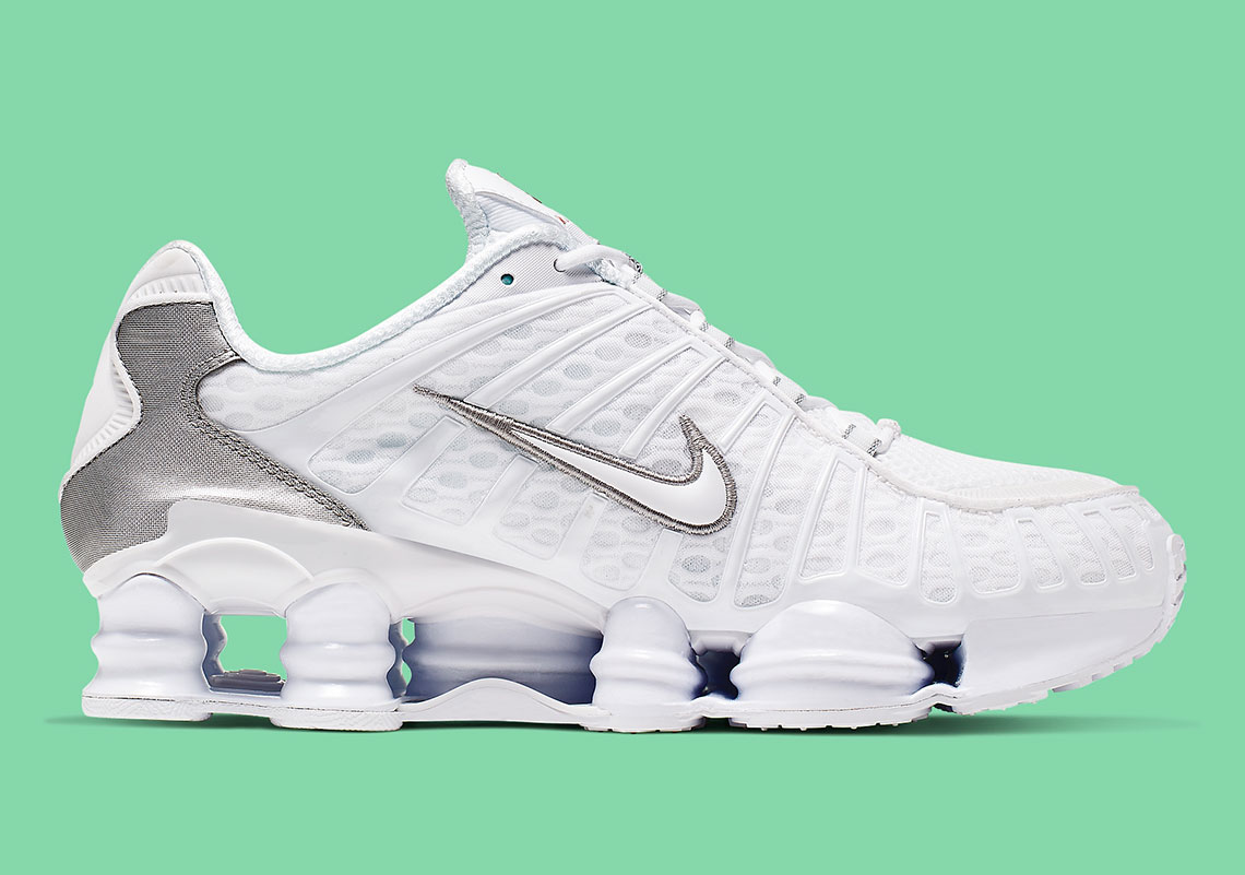 Nike Shox Tl White Silver Av3595 100 2