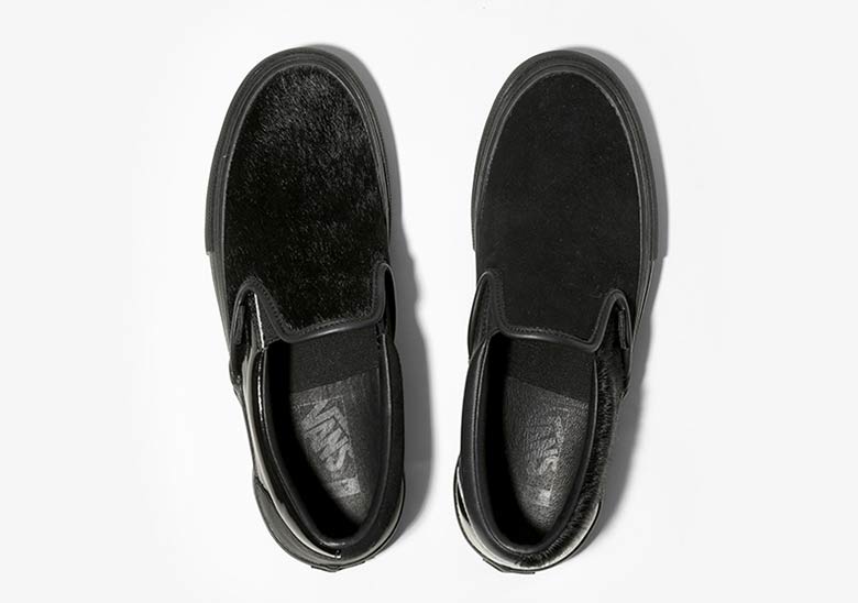 Engineered Garments Vans Slip On Cow Hair Black 2