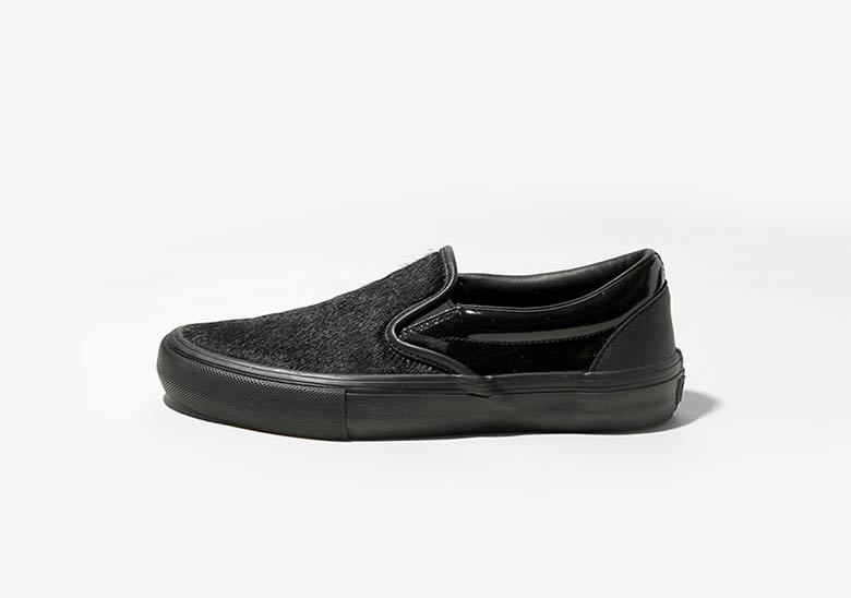 Engineered Garments Vans Slip On Cow Hair Black 3