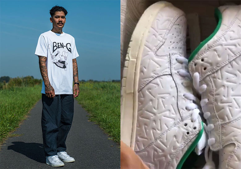 Ben G Nike Sb Dunk Low White Green 3
