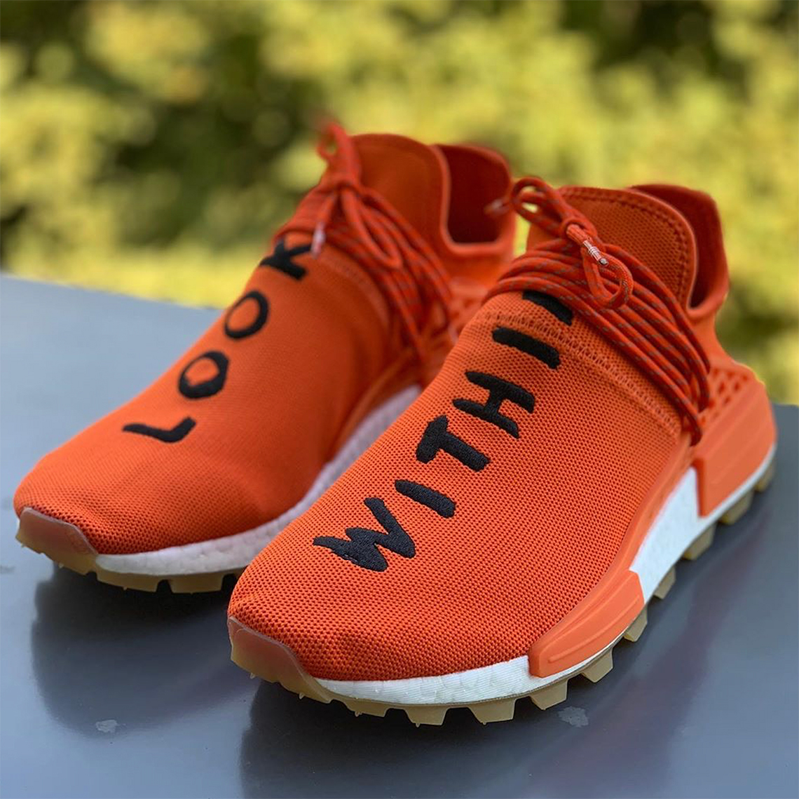 Pharrell Adidas Nmd Hu Look Within Orange 4