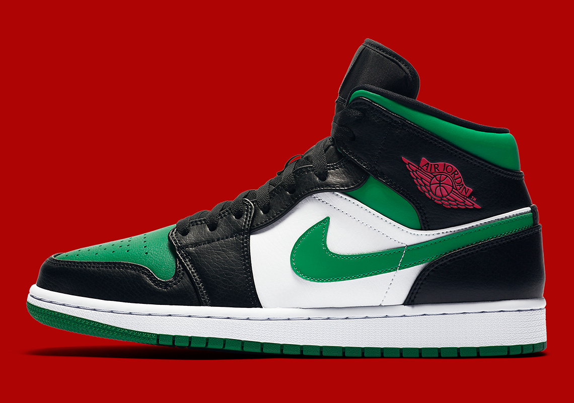 Air Jordan 1 Mid Green Toe 554724 067 5