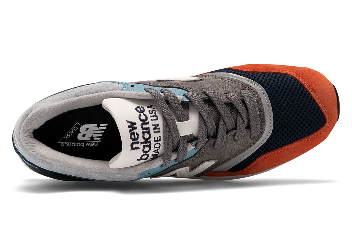 New Balance 997 Made In Usa Orange Navy Blue 5