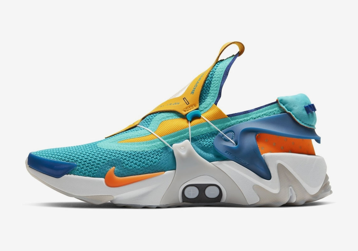 Nike Huarache Adapt Teal Yellow Gc 2
