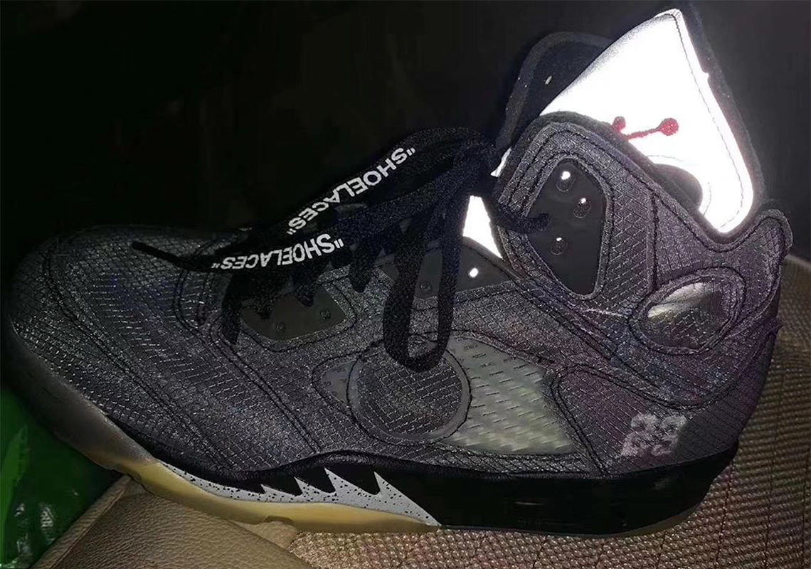 Off-White x Air Jordan 5 “Black/Metallic” Releasing At All-Star Weekend