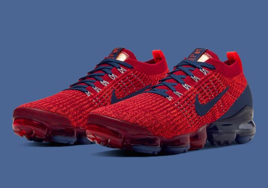 The Nike Vapormax Flyknit 3 Arrives in Noble Red And Navy
