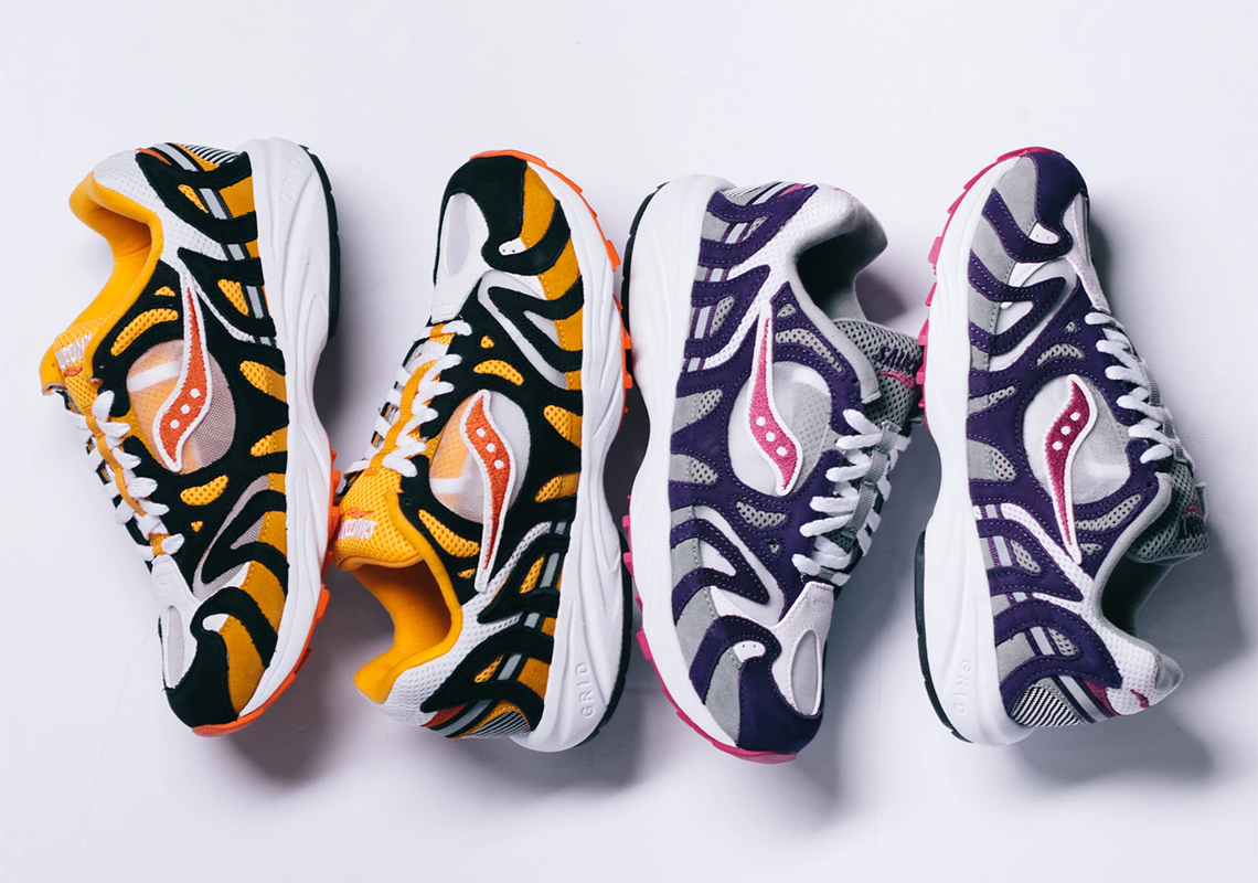 The Saucony Grid Azura 2000 Induces Nostalgia In Purple And Orange