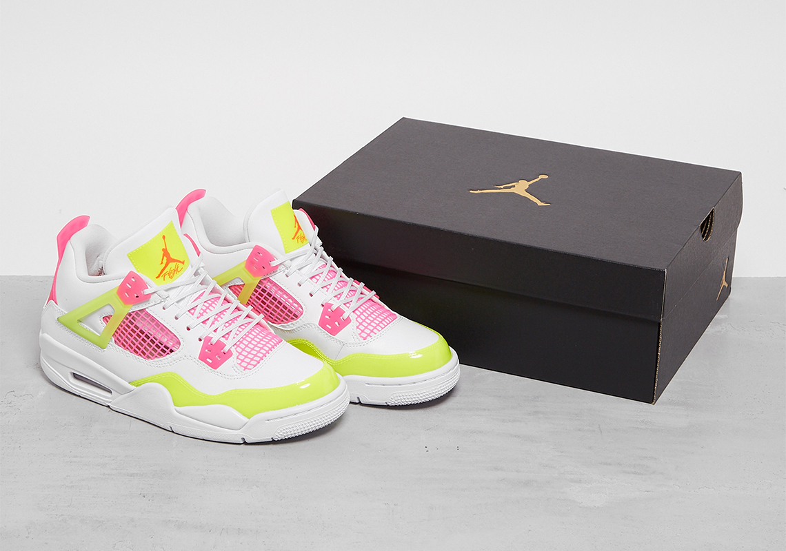 Air Jordan 4 Girls White Lemon Venom Pink Blast Cv7808 100 5