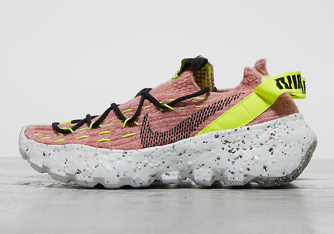 The Nike Space Hippie 04 Turns Colorful With Red And Volt Colorway