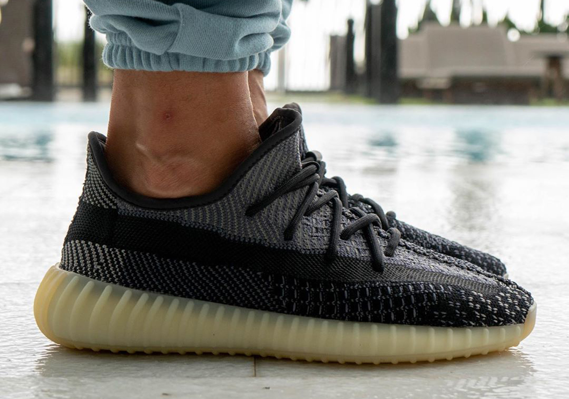 On-Foot Look At The adidas Yeezy Boost 350 v2 "Carbon"