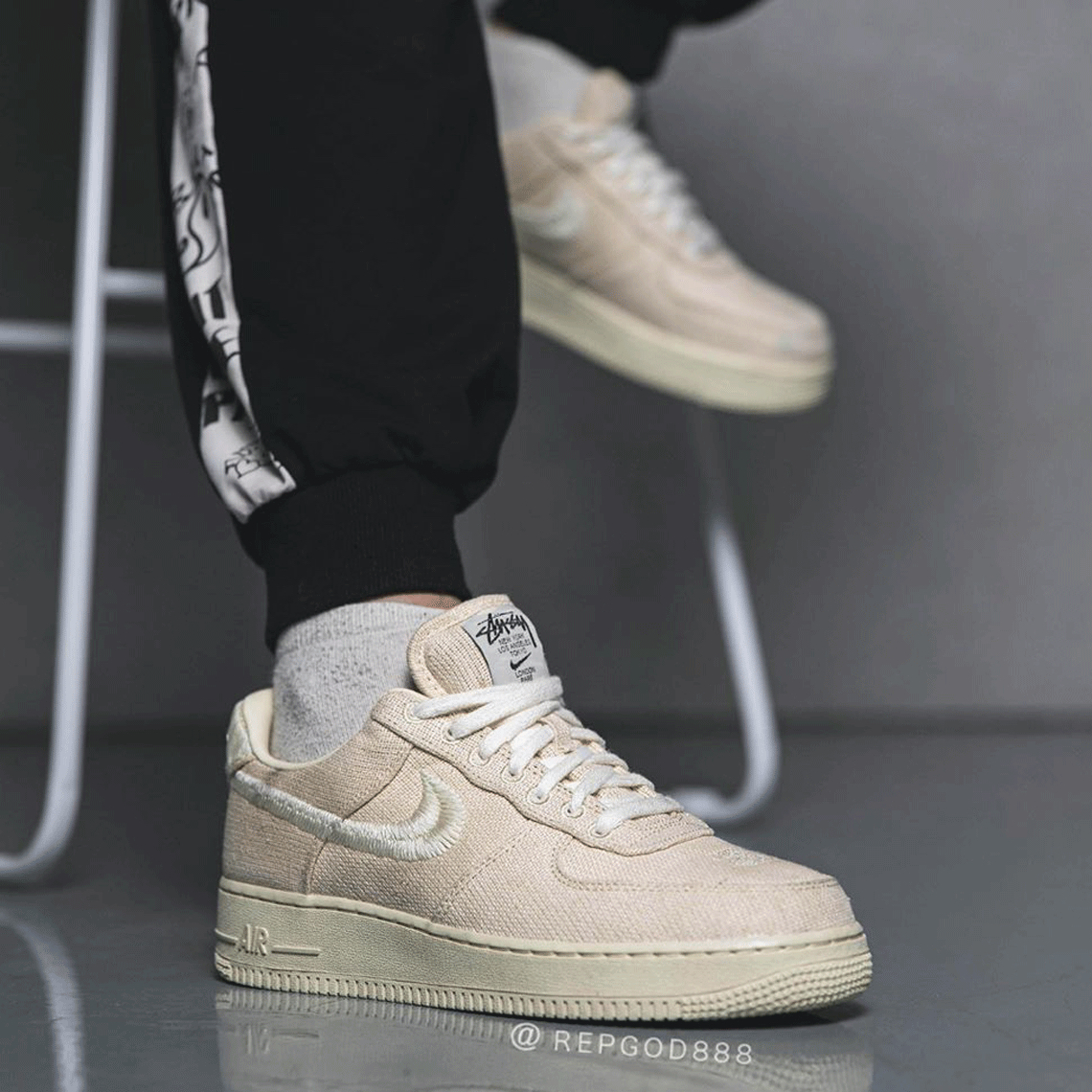 Stussy Nike Air Force 1 Low Fossil Stone Cz9084 200 1