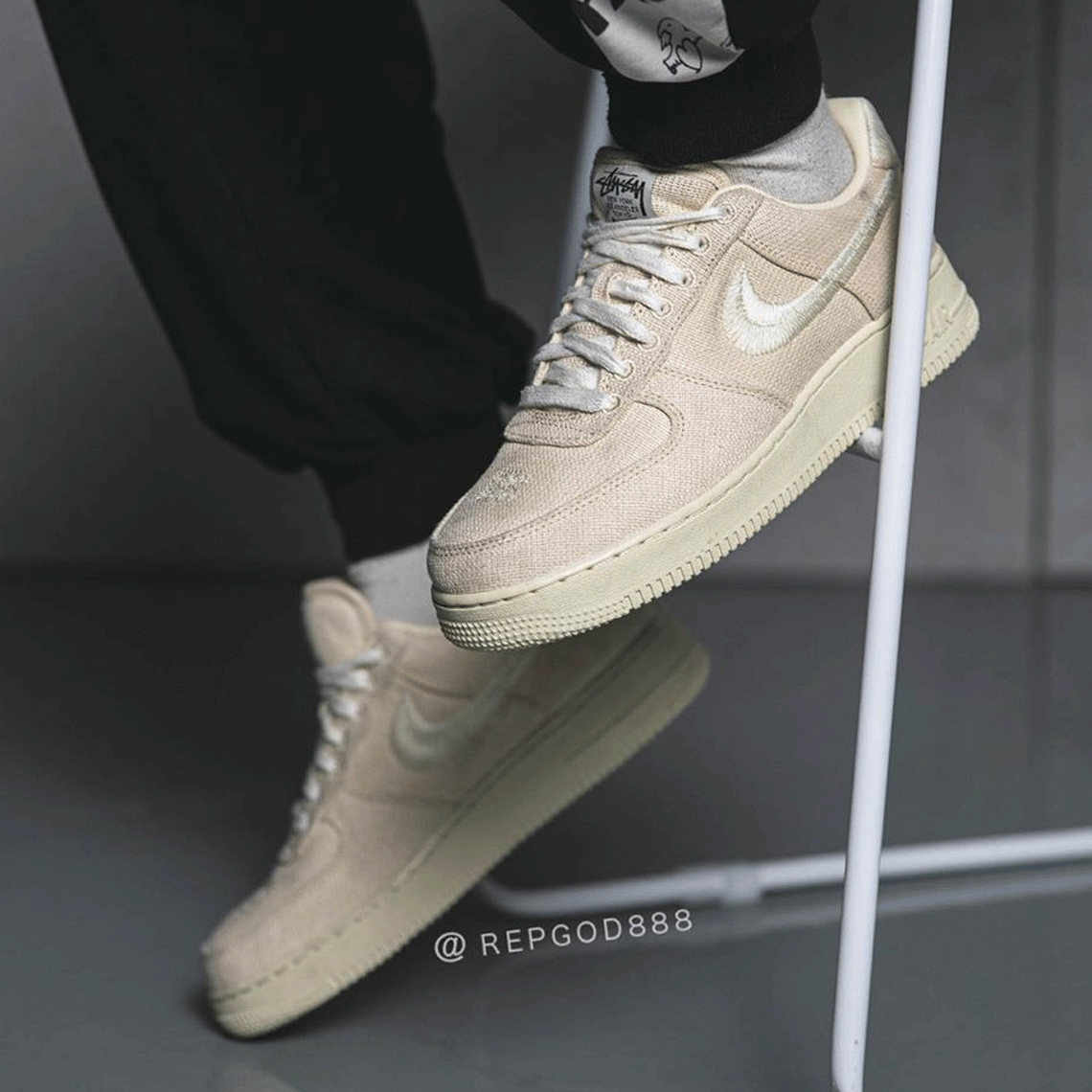 Stussy Nike Air Force 1 Low Fossil Stone Cz9084 200 10