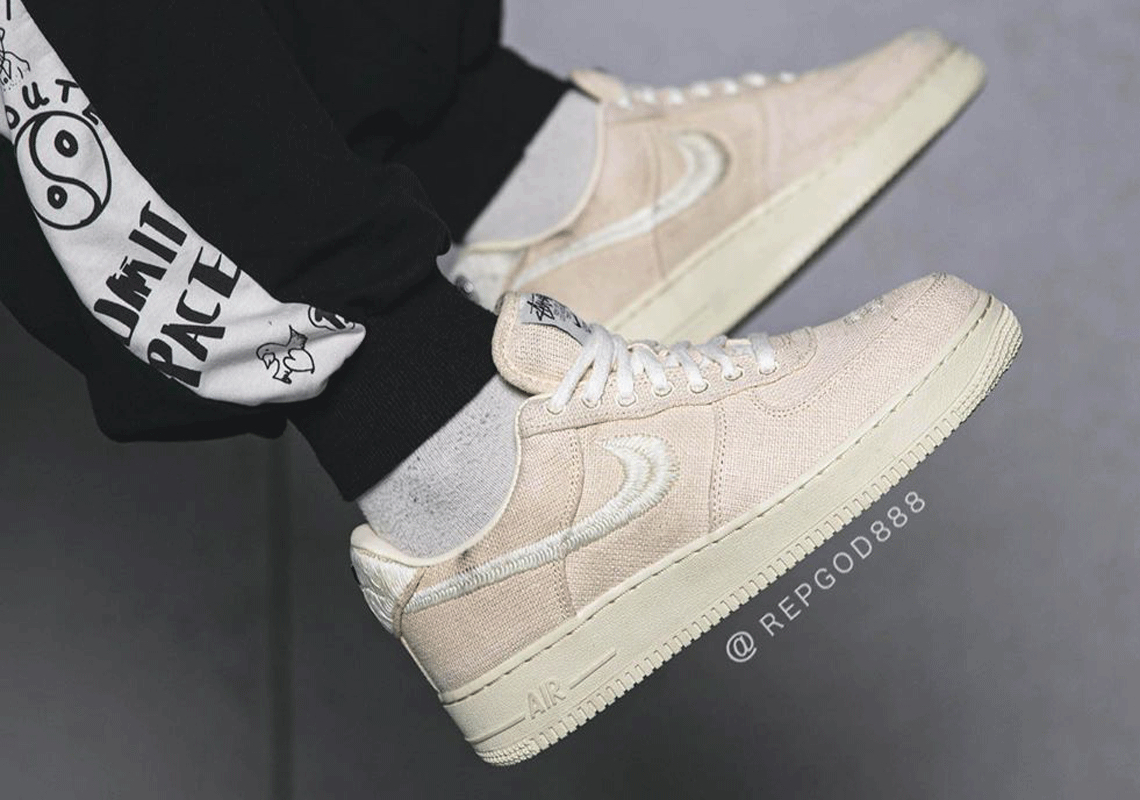 Stussy Nike Air Force 1 Low Fossil Stone Cz9084 200 4
